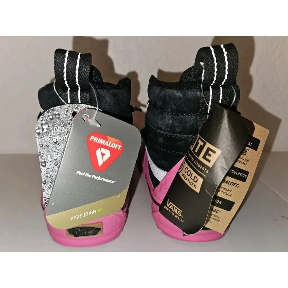 New! VANS SK8 Hi Dip MTE-2 Shoes Pink Black Suede Women's 9, Mens 7.5